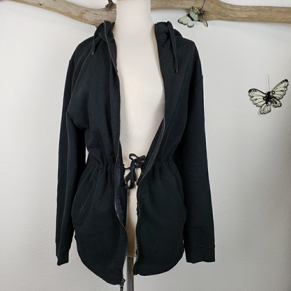 Rail black long zip up blax. Oversized